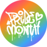 Pride Month - Sprayed Rainbow Lettering Typography Sticker