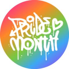 Pride Month - Sprayed Rainbow Lettering Typography Sticker