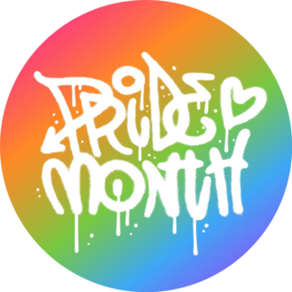 Pride Month - Sprayed Rainbow Lettering Typography Sticker