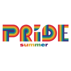 Pride Summer Rainbow Stripes In Retro 70s Style Sticker