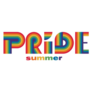 Pride Summer Rainbow Stripes In Retro 70s Style Sticker