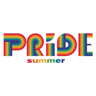 Pride Summer Rainbow Stripes In Retro 70s Style Sticker