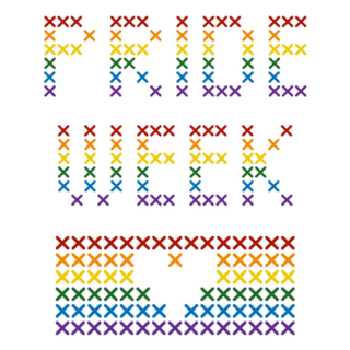 Pride Week Cross Stitch Sticker