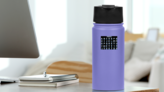 Prime Metal Robot Letter Sticker on a Water Bottle (New) example