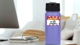 Prince Edward Island Flag Sticker on a Water Bottle (New) example
