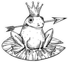 Prince Frog Fairy Tale Sticker