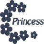 Princess With Daisy Flowers Vinyl Lettering Sticker