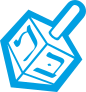 Printed Dreidel Sticker