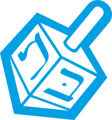 Printed Dreidel Sticker