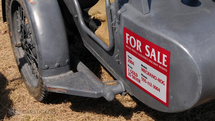 Printed For Sale Sign Stickers Applied