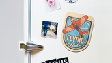 Printed Wood Magnet on Refridgerator Door