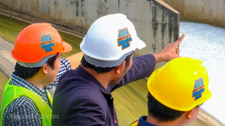 Printed Wood Stickers on Helmets