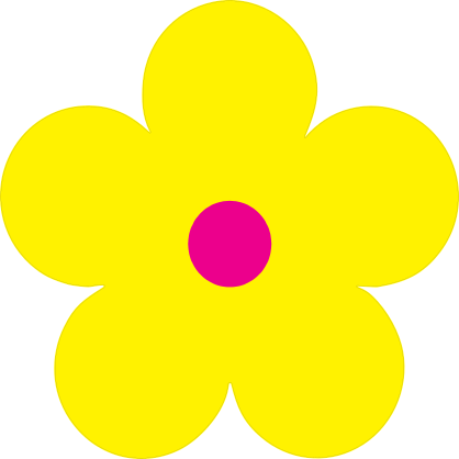 Printed Yellow Daisy Flower Sticker