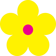 Printed Yellow Daisy Flower Sticker