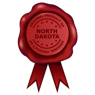 Product Of North Dakota Wax Seal Sticker