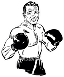 Professional Boxer Retro Art Illustration Sticker