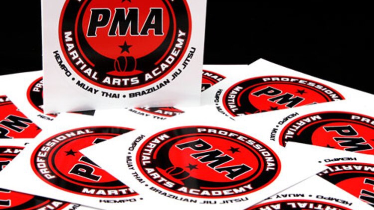 Professional Martial Arts Academy Custom Circle Stickers