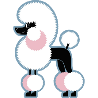 Profile Poodle Blue Sticker