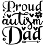 Proud Autism Dad - Lettering Sticker