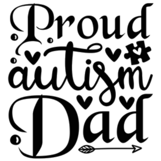 Proud Autism Dad - Lettering Sticker