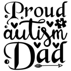 Proud Autism Dad - Lettering Sticker