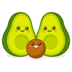 Proud Avocado Family Cute Sticker