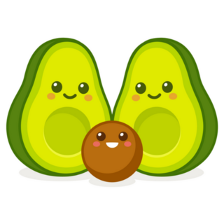 Proud Avocado Family Cute Sticker