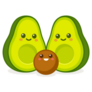 Proud Avocado Family Cute Sticker