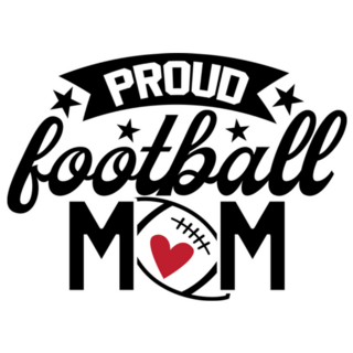 Proud Football Mom Quote Sticker
