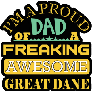 Proud Great Dane Dad Sticker