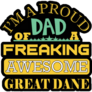 Proud Great Dane Dad Sticker