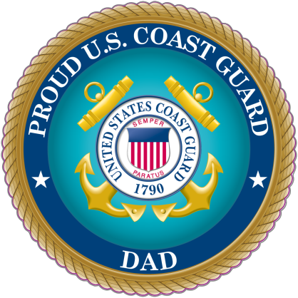 Proud US Coast Guard Dad Sticker