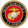 Proud US Marine Husband Sticker