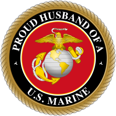 Proud US Marine Husband Sticker