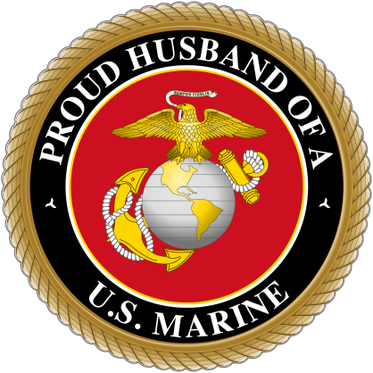 Proud US Marine Husband Sticker