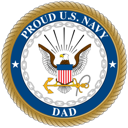 Proud US Navy Dad Sticker
