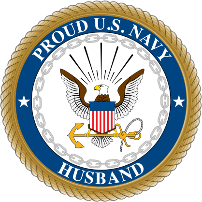Proud US Navy Husband Sticker