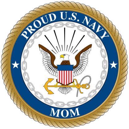 Proud US Navy Mom Sticker