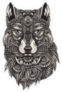 Proud Zentangle Wolf Sticker
