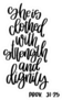 Proverbs 31:25 She Clothed With Strength And Dignity Sticker