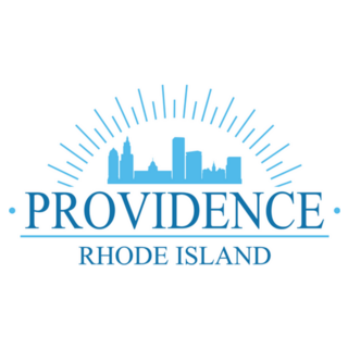 Providence Rhode Island Blue City Skyline Silhouette Sticker
