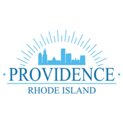 Providence Rhode Island Blue City Skyline Silhouette Sticker