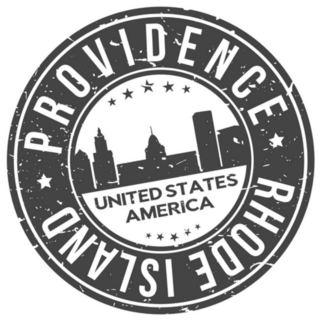 Providence Rhode Island Usa Round Stamp Icon Skyline City Sticker