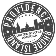 Providence Rhode Island Usa Round Stamp Icon Skyline City Sticker