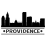 Providence Skyline Silhouette Stamp City Design Sticker