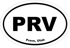Provo, Utah Oval Stickers