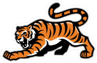 Prowling Tiger Mascot Sticker