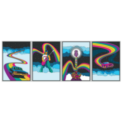 Psychedelic 1960s Rock Music Posters Sticker