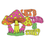 Psychedelic Hippie Mushrooms Lets Take A Trip! Sticker