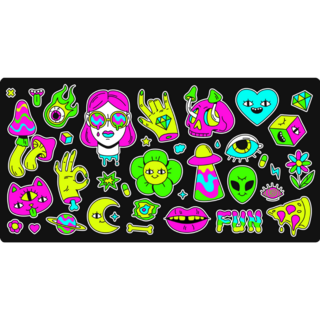 Psychedelic Rainbow Sticker Sheet